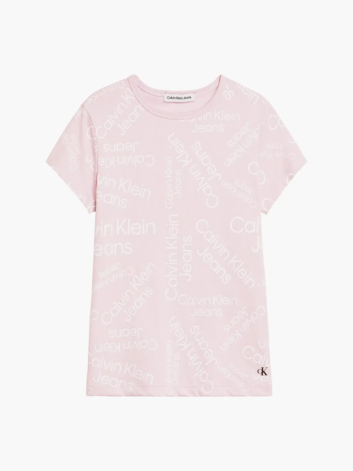 Calvin Klein STACKED LOGO AOP T-S Kadın Pembe T-Shirt