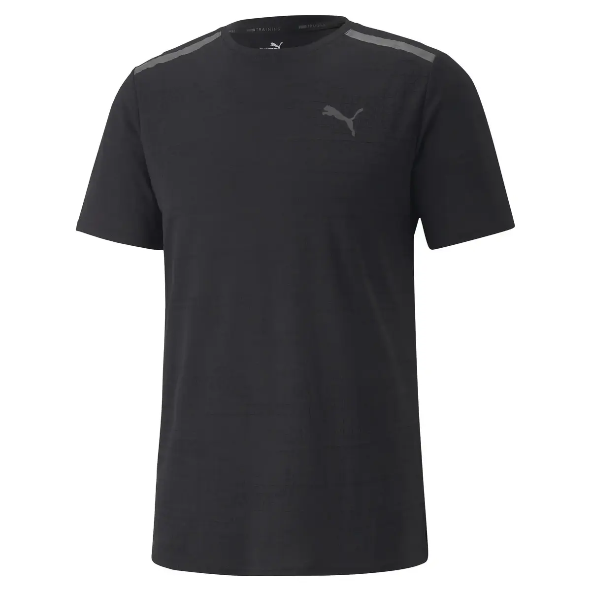 Puma Traın Jacquard Ss Tee Siyah Erkek Koşu Ve Performans T-Shirt