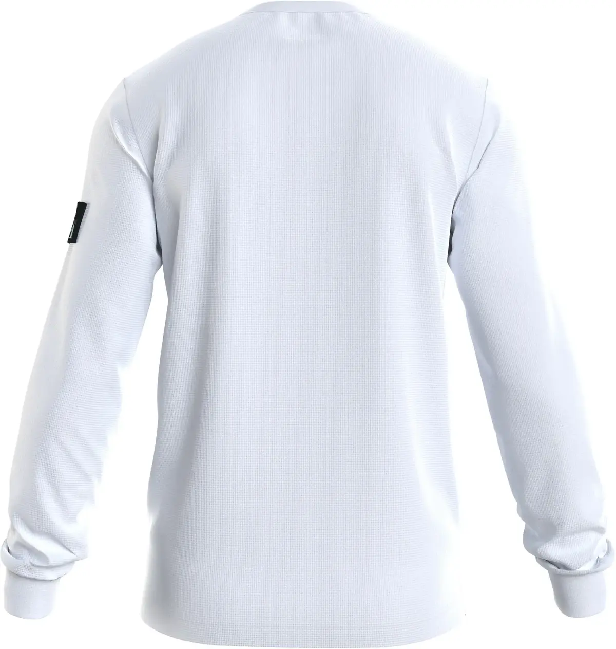 Calvin Klein MONOLOGO BADGE WAFFL Erkek Beyaz T-Shirt