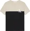 Calvin Klein CLR BLOCK MONOGRAM T Erkek Siyah T-Shirt