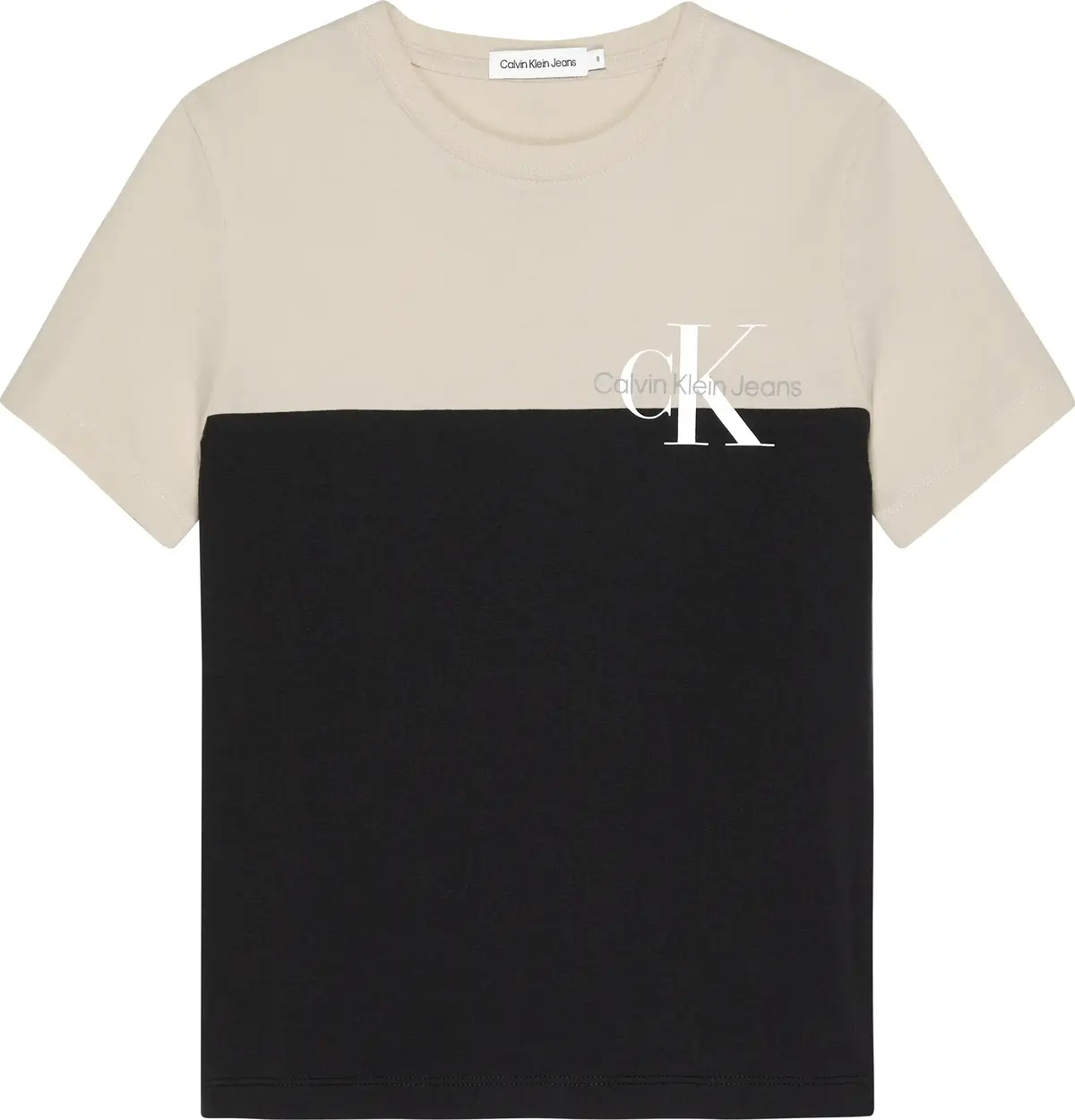 Calvin Klein CLR BLOCK MONOGRAM T Erkek Siyah T-Shirt