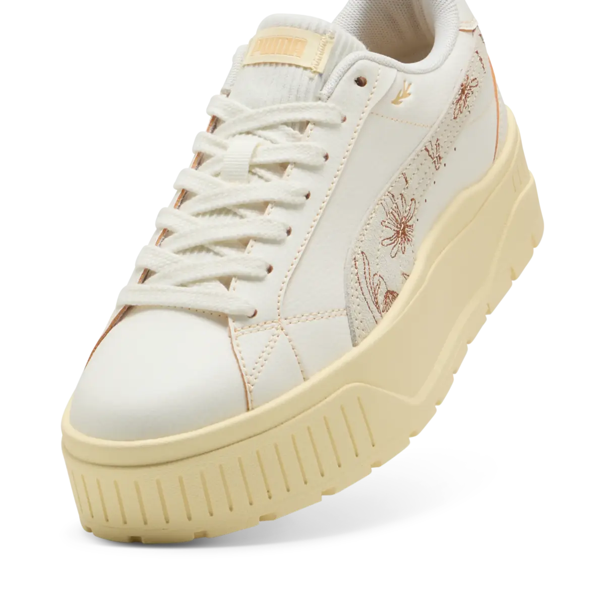 Puma Karmen II Crafted Flowers Krem Kadın Spor Ayakkabı