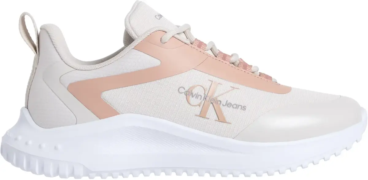 Calvin Klein EVA RUNNER LOW LACE, 0GA Krem Kadın Spor Ayakkabı & Sneaker