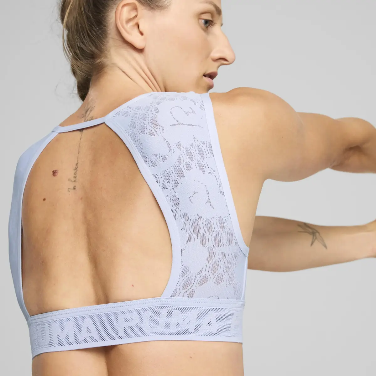 PUMA MOVE LACE BRA Mavi Kadın Spor Sütyeni