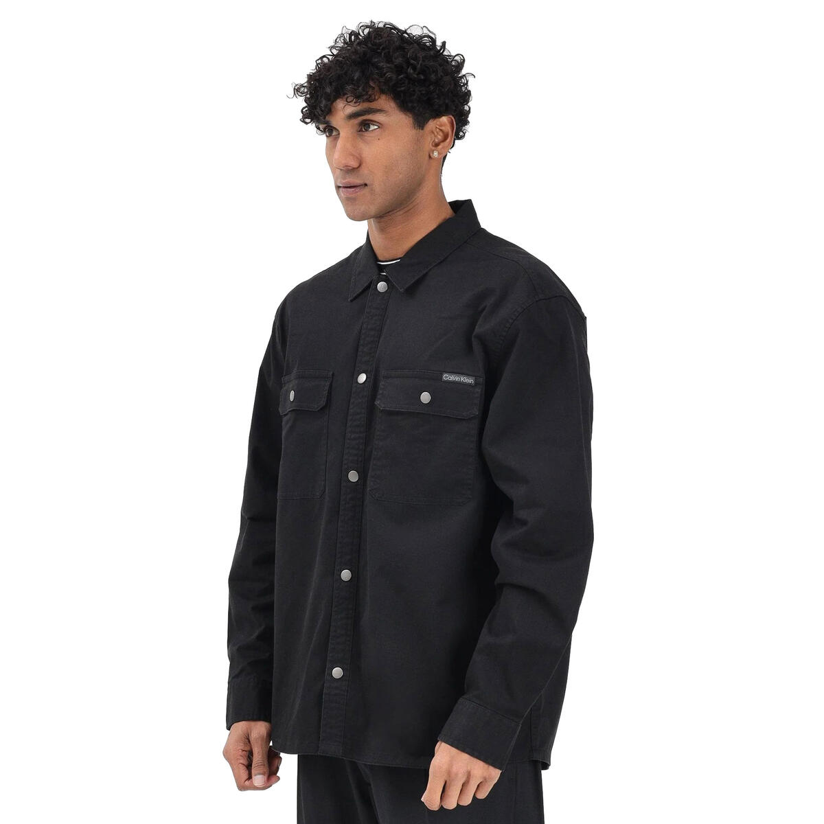 Calvin Klein LS UTILITY RELAXED OVERSHIRT Siyah Erkek Ceket