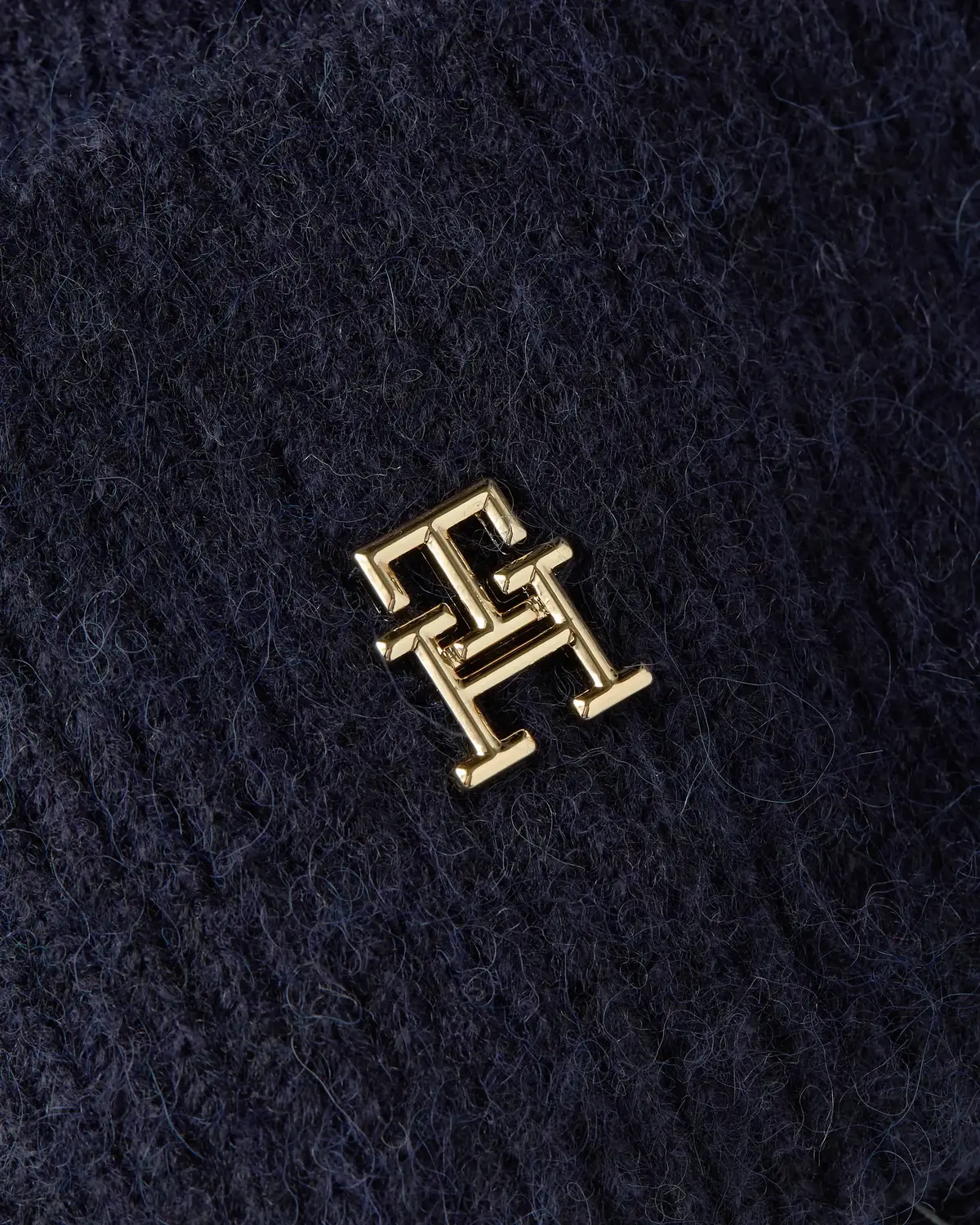 Tommy Hilfiger TH EVENING POMPOM BE Kadın Siyah Bere