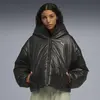 Puma Shiny Hooded Padded Jacket Siyah Kadın Mont