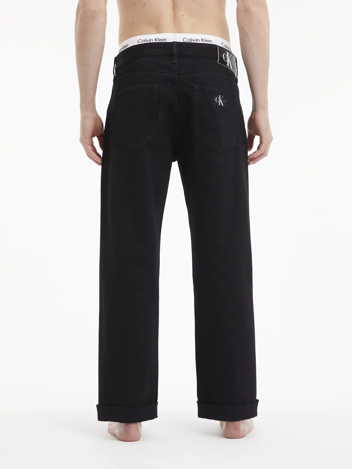 Calvin Klein 90S STRAIGHT Erkek Siyah Kot Pantolon