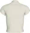Calvin Klein WARM TEXTURE RIB MOC, YBI Krem Kadın T-Shirt & Polo
