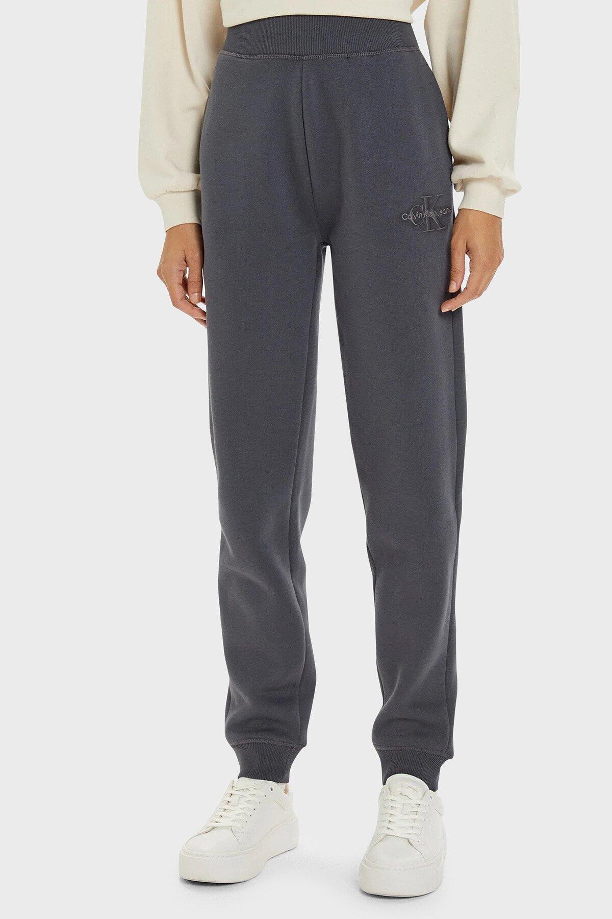 Calvin Klein MONOLOGO CUFFED JOG, BAN Gri Kadın Eşofman Altı