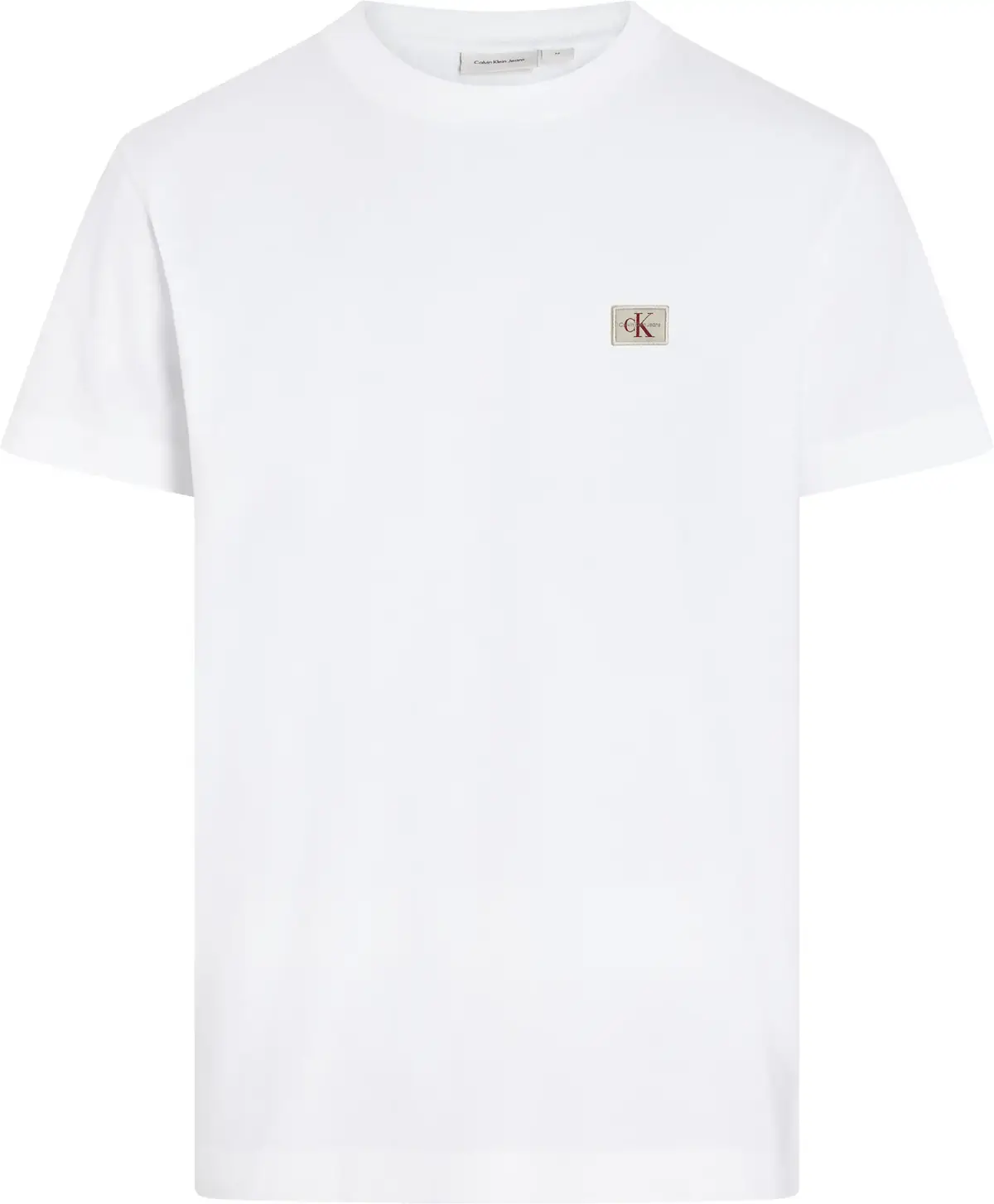 Calvin Klein WOVEN LABEL REGULAR, YAF Beyaz Erkek T-Shirt & Polo