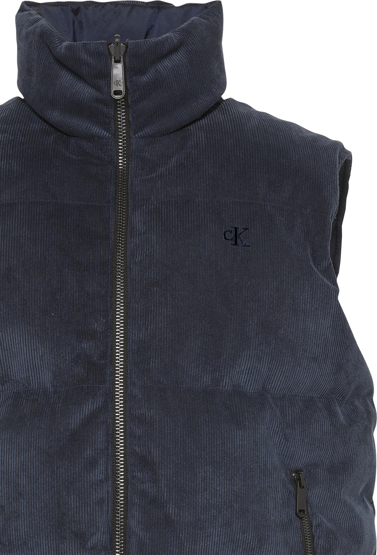 Calvin Klein SLVLSS REVERSIBLE CORDUROY PUFFE Mavi Erkek Yelek Calvin Klein SLVLSS REVERSIBLE CORDUROY PUFFE Mavi Erkek Yelek