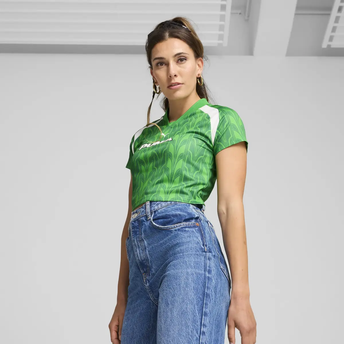 Puma FOOTBALL JERSEY Baby Tee Kadın T-Shirt & Polo