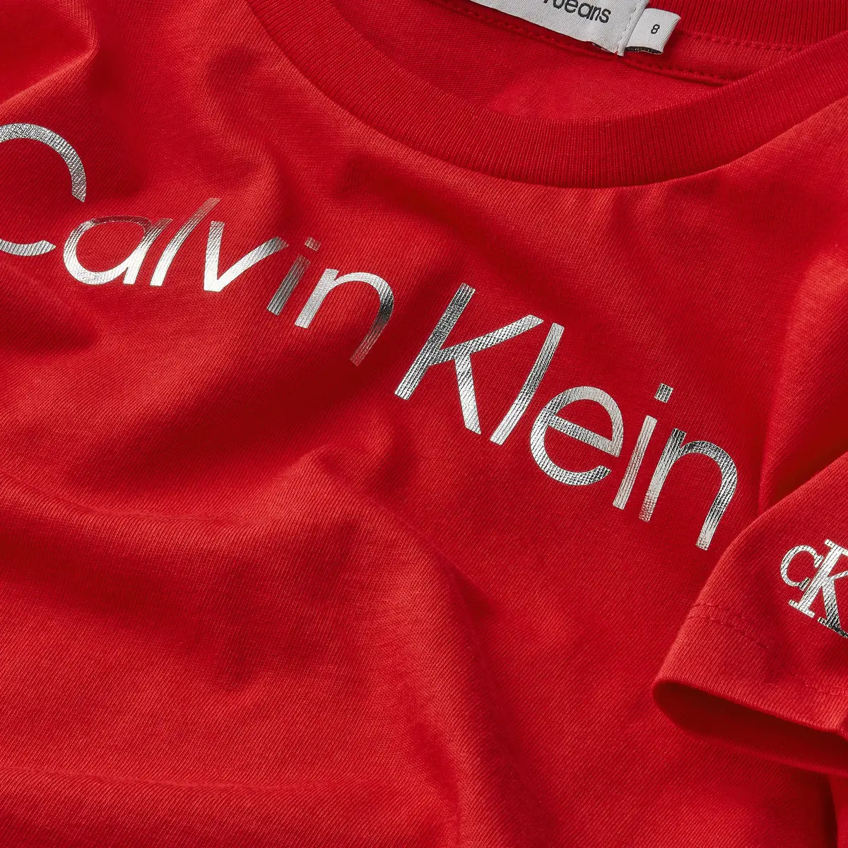 Calvin Klein INST SILVER LOGO SLI Kadın Kırmızı T-Shirt