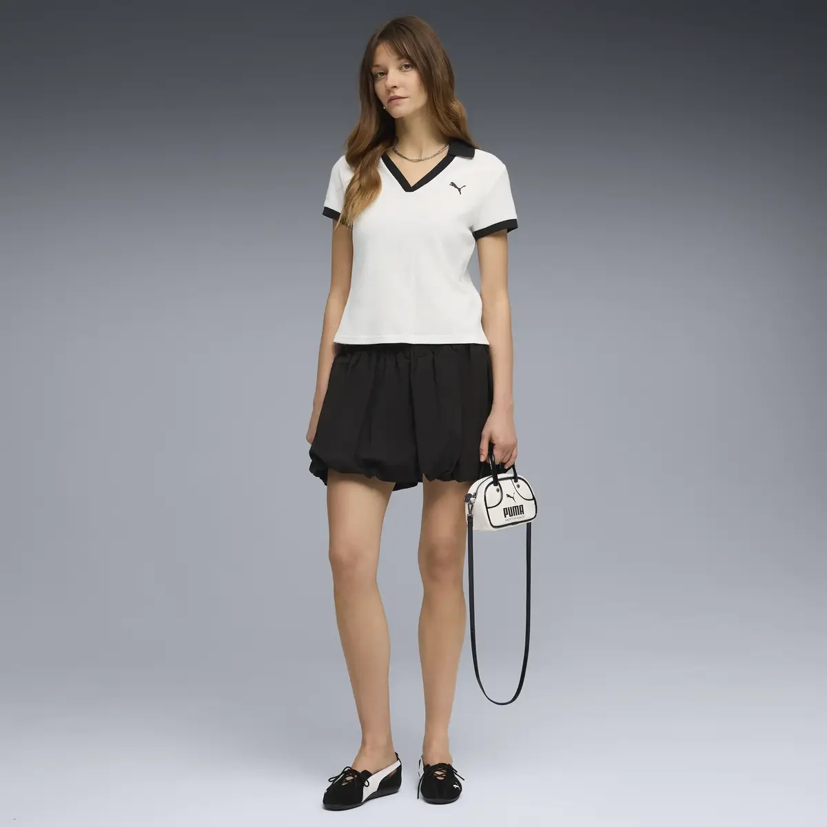 Puma WARDROBE ESS Polo Beyaz Kadın T-Shirt & Polo