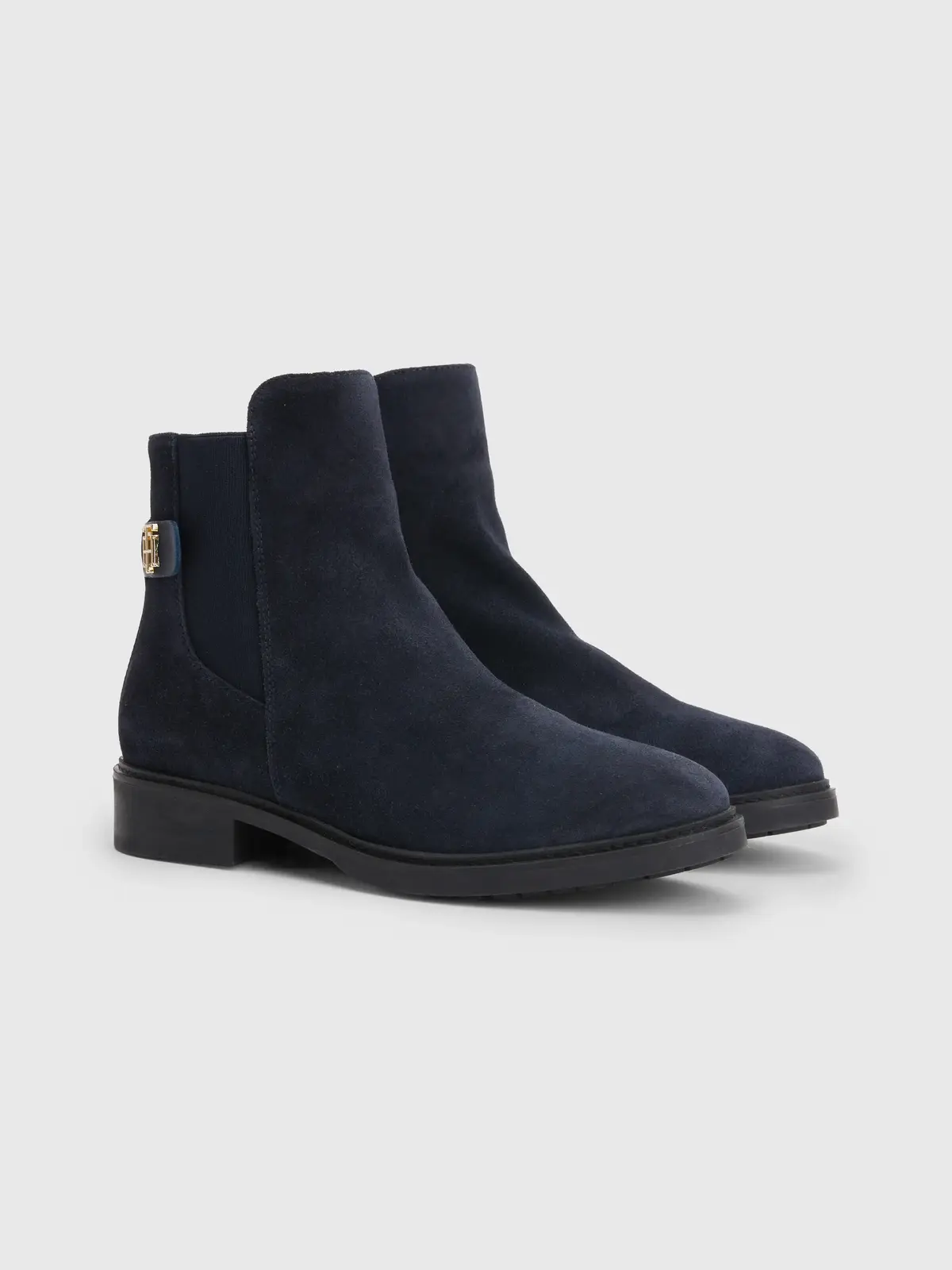 Tommy Hilfiger TH SUEDE FLAT BOOT Kadın Siyah Bot