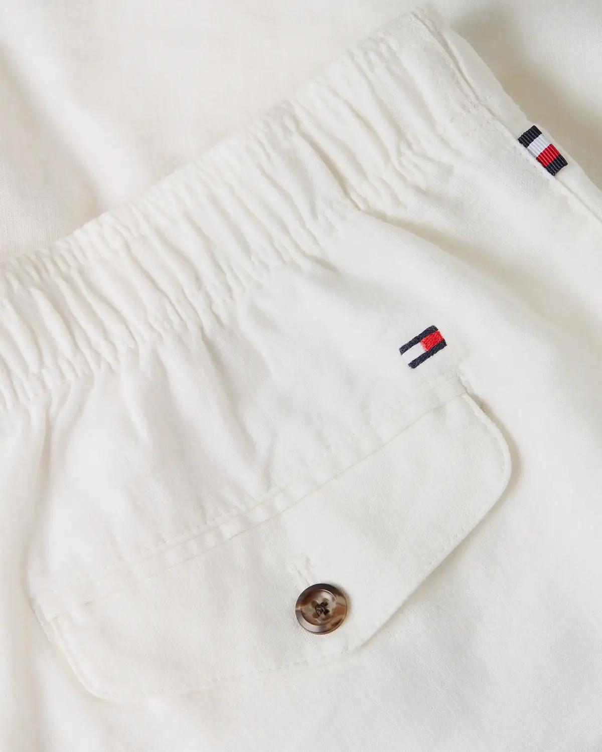 Tommy Hilfiger HARLEM PO LINEN SHOR, YA8 Krem Erkek Şort