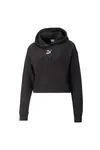 Puma CLASSICS Cropped Hoodie Siyah Kadın Hoodie