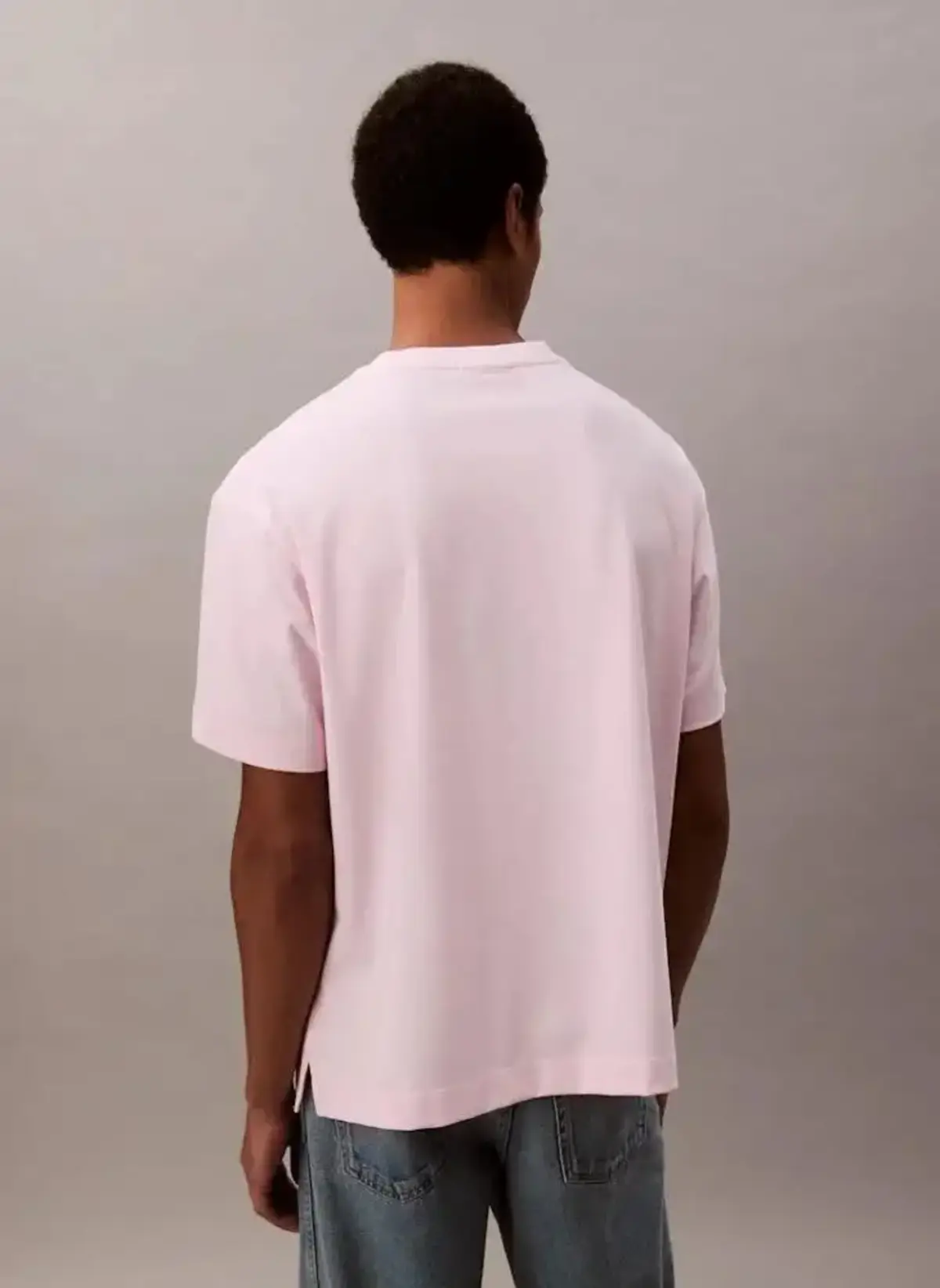 Calvin Klein SS COOLING JERSEY RLXD LOGO TEE Pembe Erkek Tişört