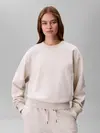 Calvin Klein LS EMBOSSED MONOLOGO, P4P, XXS Krem Kadın Sweatshirt