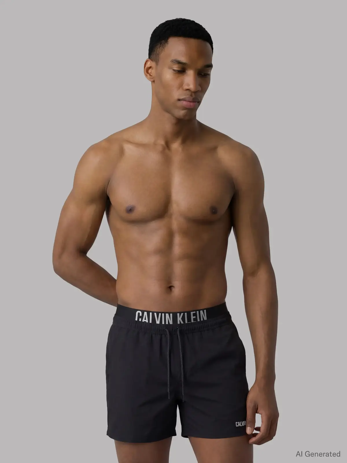 Calvin Klein MEDIUM DRAWSTRING CO Siyah Erkek Deniz Şortu