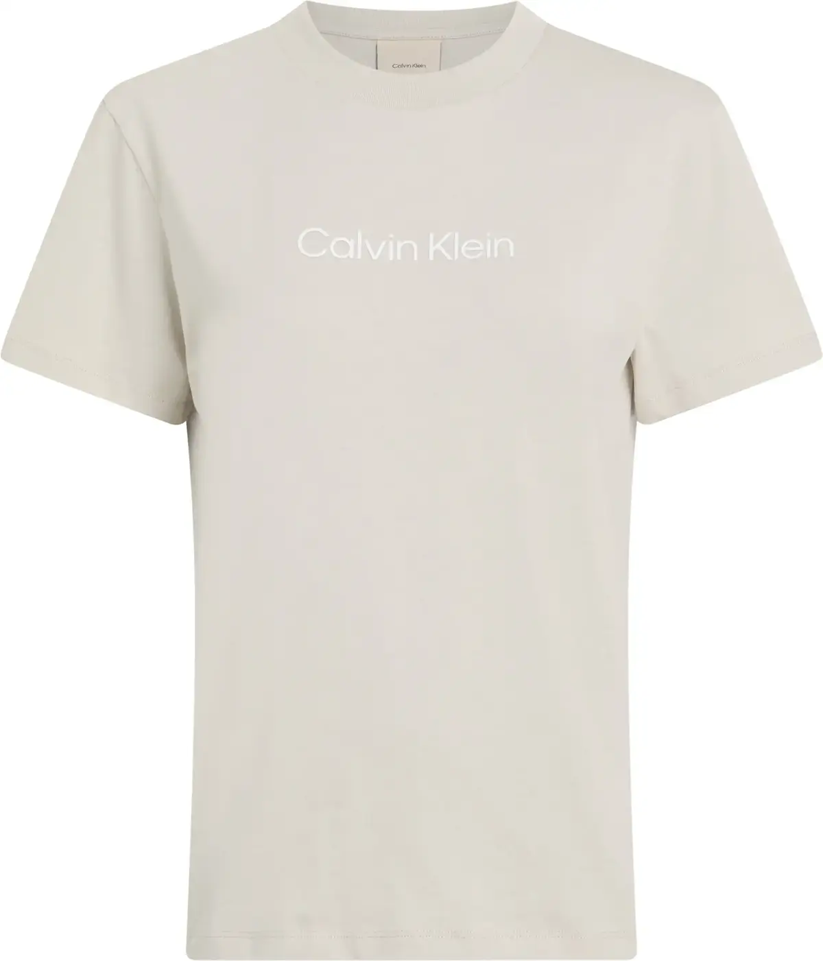 Calvin Klein HERO LOGO REGULAR T-, PE0 Krem Kadın T-Shirt & Polo