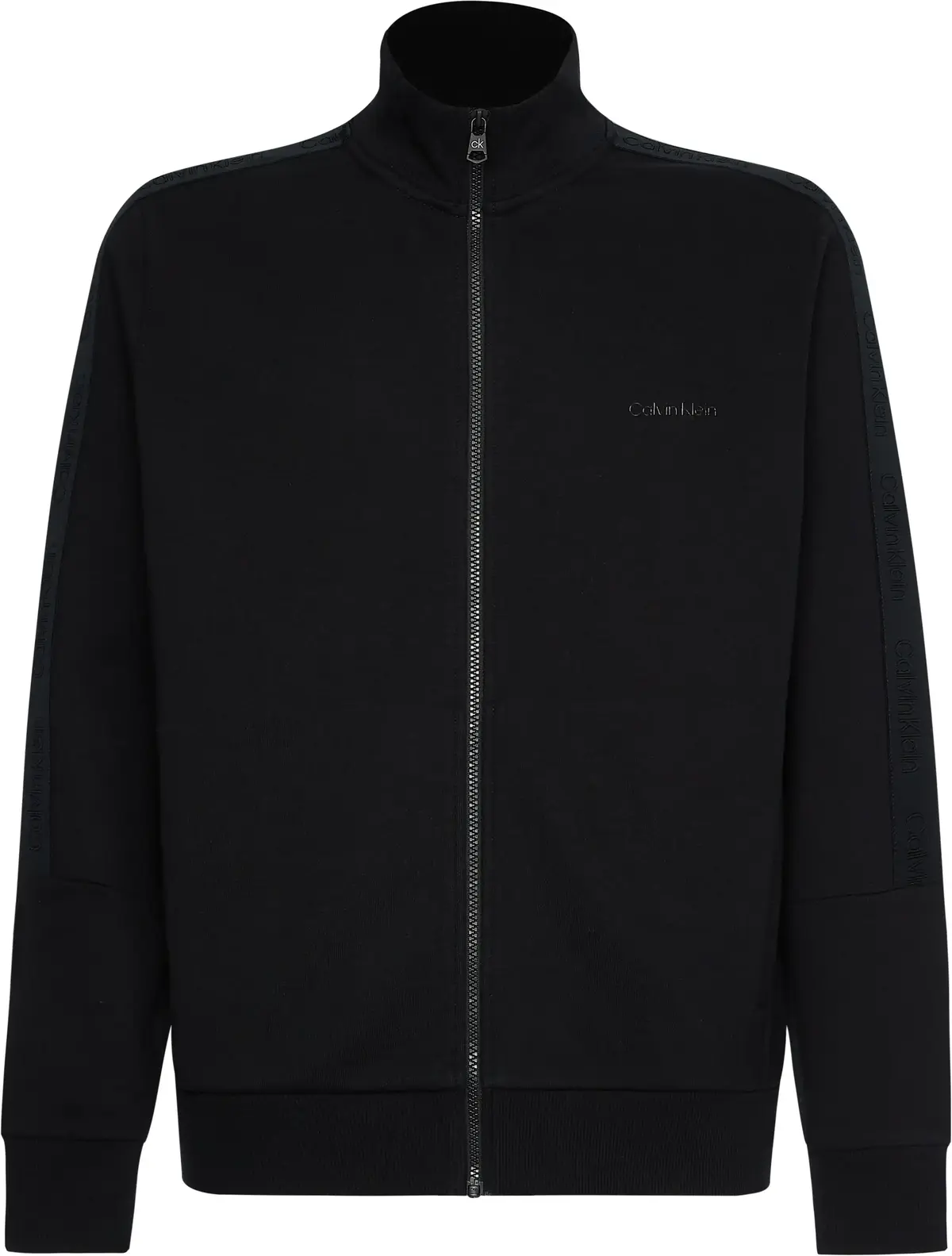 Calvin Klein TONAL LOGO TAPE ZIP- Erkek Siyah Sweatshirt