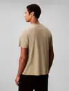 Calvin Klein SS SUPIMA CHEST EMB Bej Erkek T-Shirt