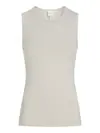Calvin Klein MODAL RIB C-NK TANK Gri Kadın Dar Kesim Fitilli Askılı Bluz