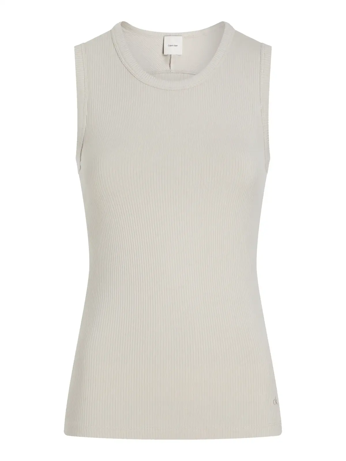 Calvin Klein MODAL RIB C-NK TANK Gri Kadın Dar Kesim Fitilli Askılı Bluz