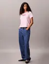 Calvin Klein SS RETRO LOGO GRAPHIC TEE Pembe Kadın Tişört Calvin Klein SS RETRO LOGO GRAPHIC TEE Pembe Kadın Tişört