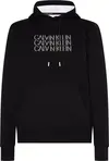 Calvin Klein TRIPLE CENTER LOGO H Erkek Siyah Hoodie