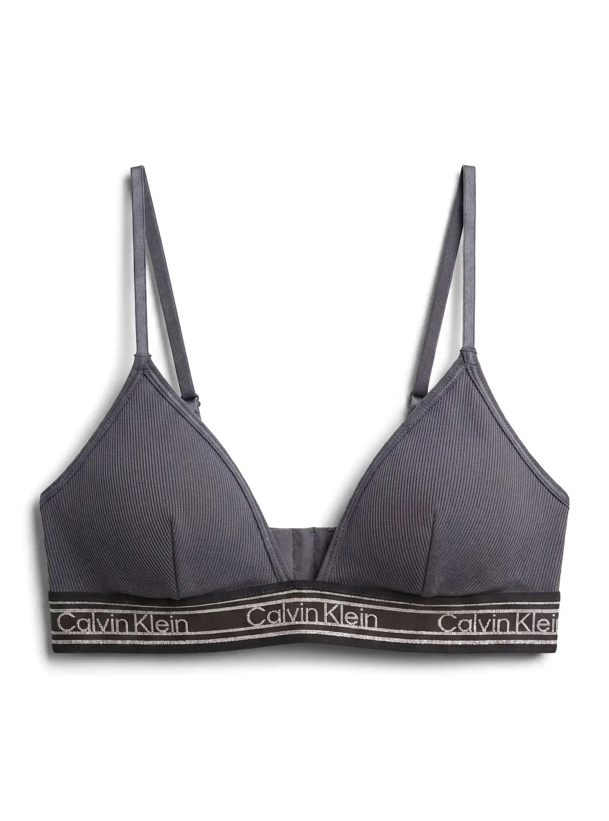 Calvin Klein LIGHTLY LINED TRIANG Gri Bikini Üst
