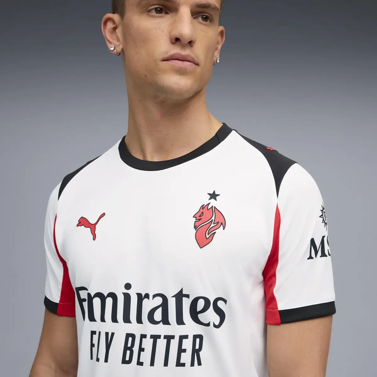 Puma ACM Away Jersey Replica Beyaz Erkek Forma