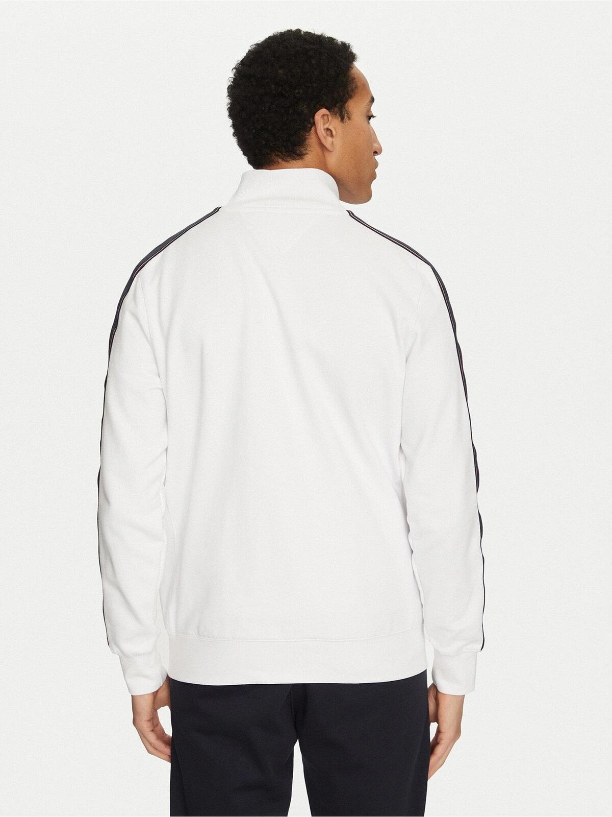 Tommy Hilfiger GLOBAL STRIPE ZT STA, YAF Beyaz Erkek Sweatshirt