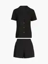 Calvin Klein S/S SHORT SET Kadın Siyah Eşofman Takımı