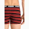 Puma PUMA HERITAGE STRIPE BOXER 2P red / blac Kırmızı/Siyah Erkek 2'li Boxer
