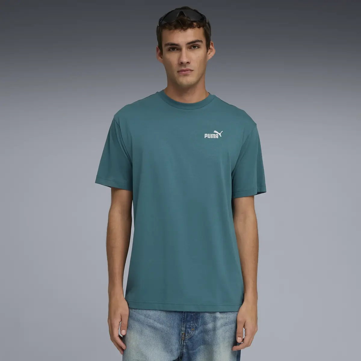 Puma ESS Relaxed No. 1 Logo Tee Mavi Erkek T-Shirt & Polo