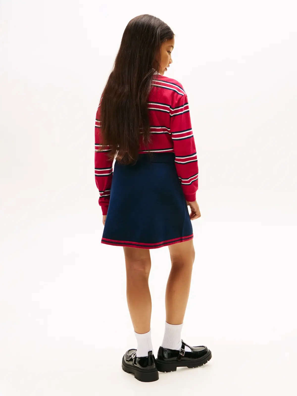 Tommy Hilfiger VARSITY KNITTED SKIR, C1G Lacivert Kız Çocuk Etek