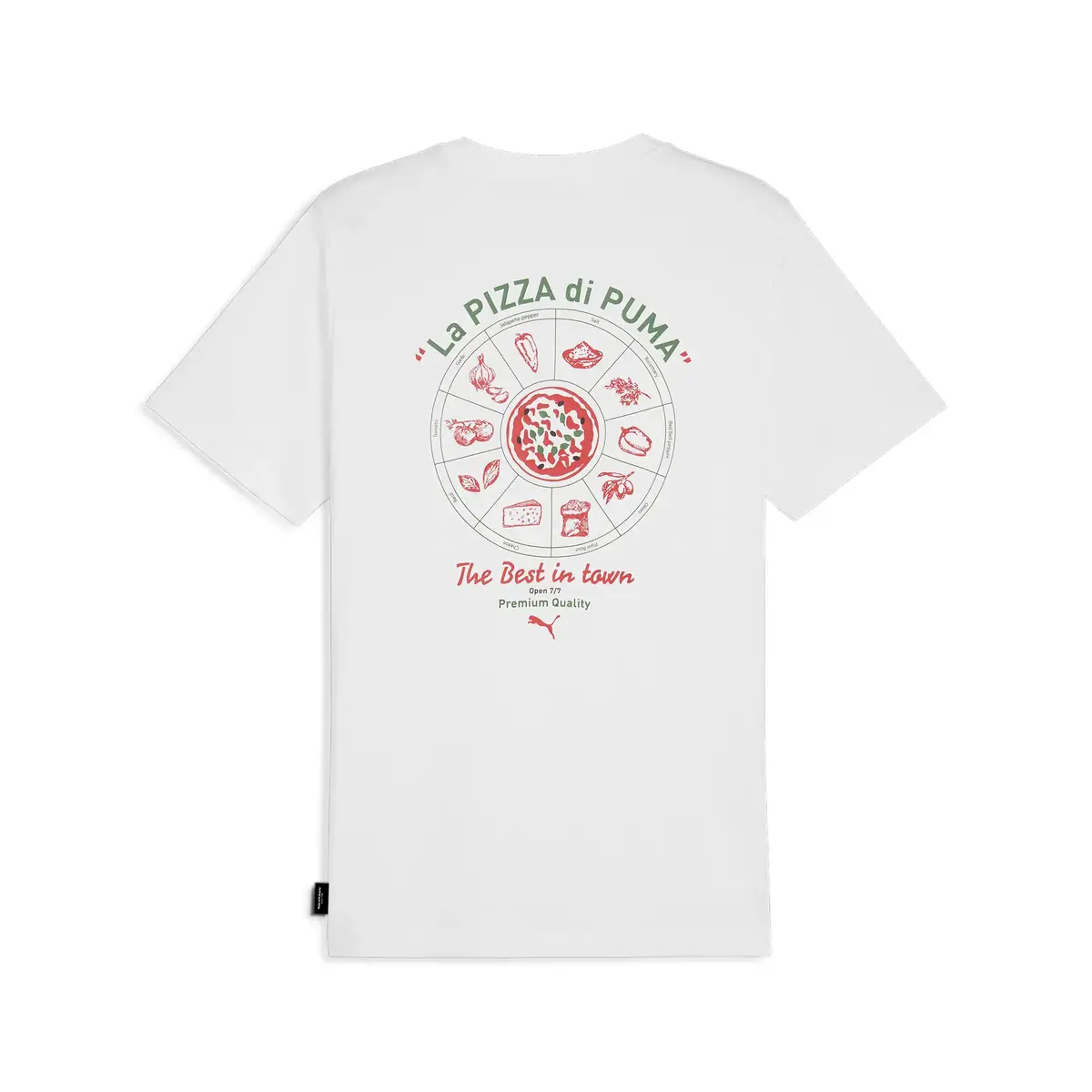 Puma GRAPHICS PUMA PIZZA Tee Beyaz Erkek Tişört