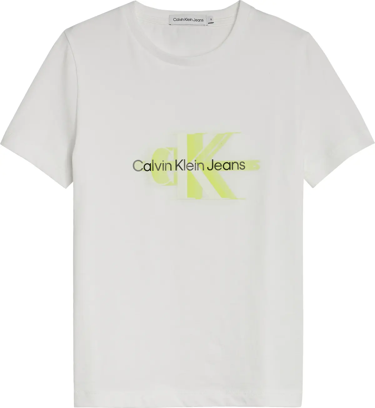 Calvin Klein PERFORATED GLOW MONO Erkek Beyaz T-Shirt
