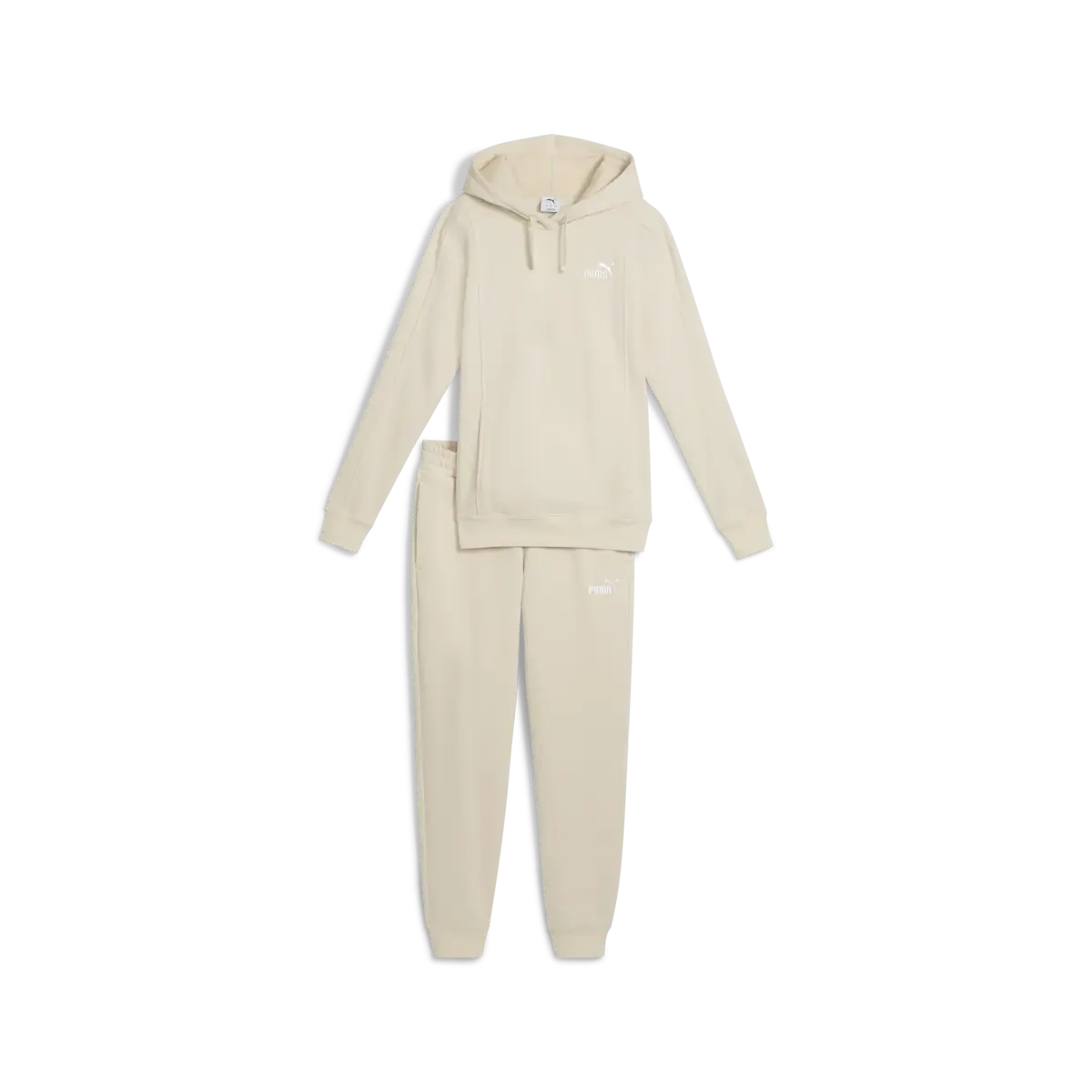 Puma Kapüşonlu Eşofman Takımı Bej Kadın Polar Kapüşonlu Eşofman Takımı