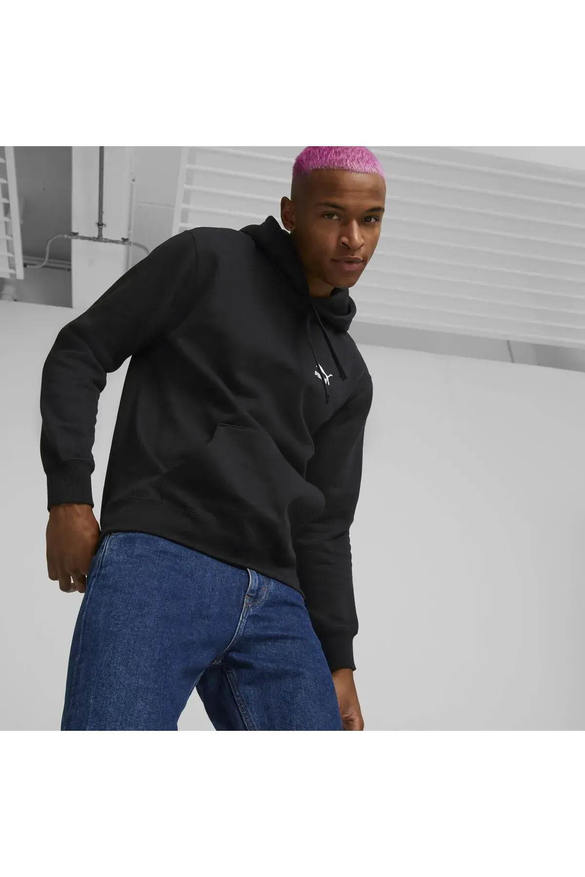 Puma Classics Small Logo Hoodie FL Siyah Erkek Hoodie