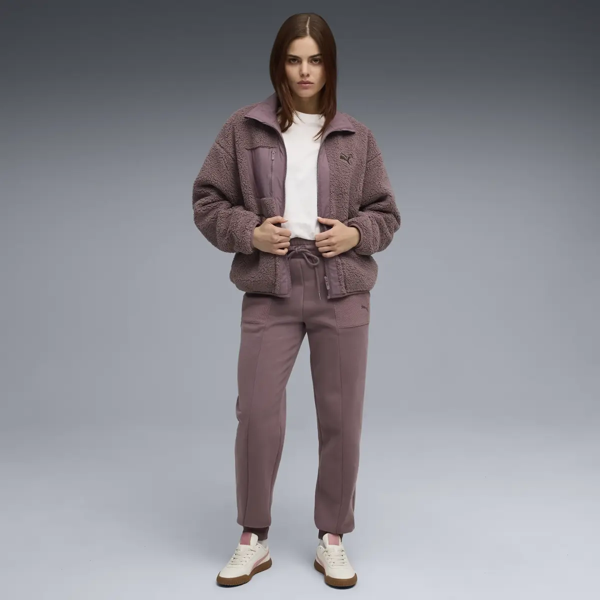 PUMA HER High-Waist Sweatpants Kadın Mor Eşofman Alt