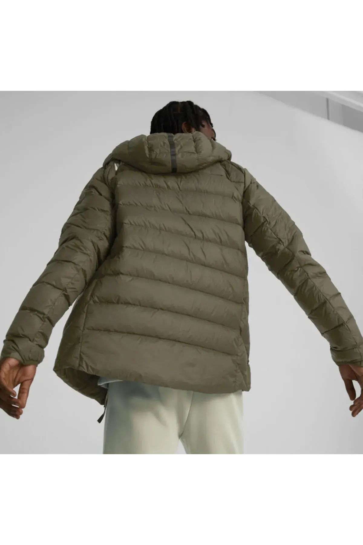 Puma Packlıte Hooded Down Jacket Deep Olive Erkek Şişme Mont