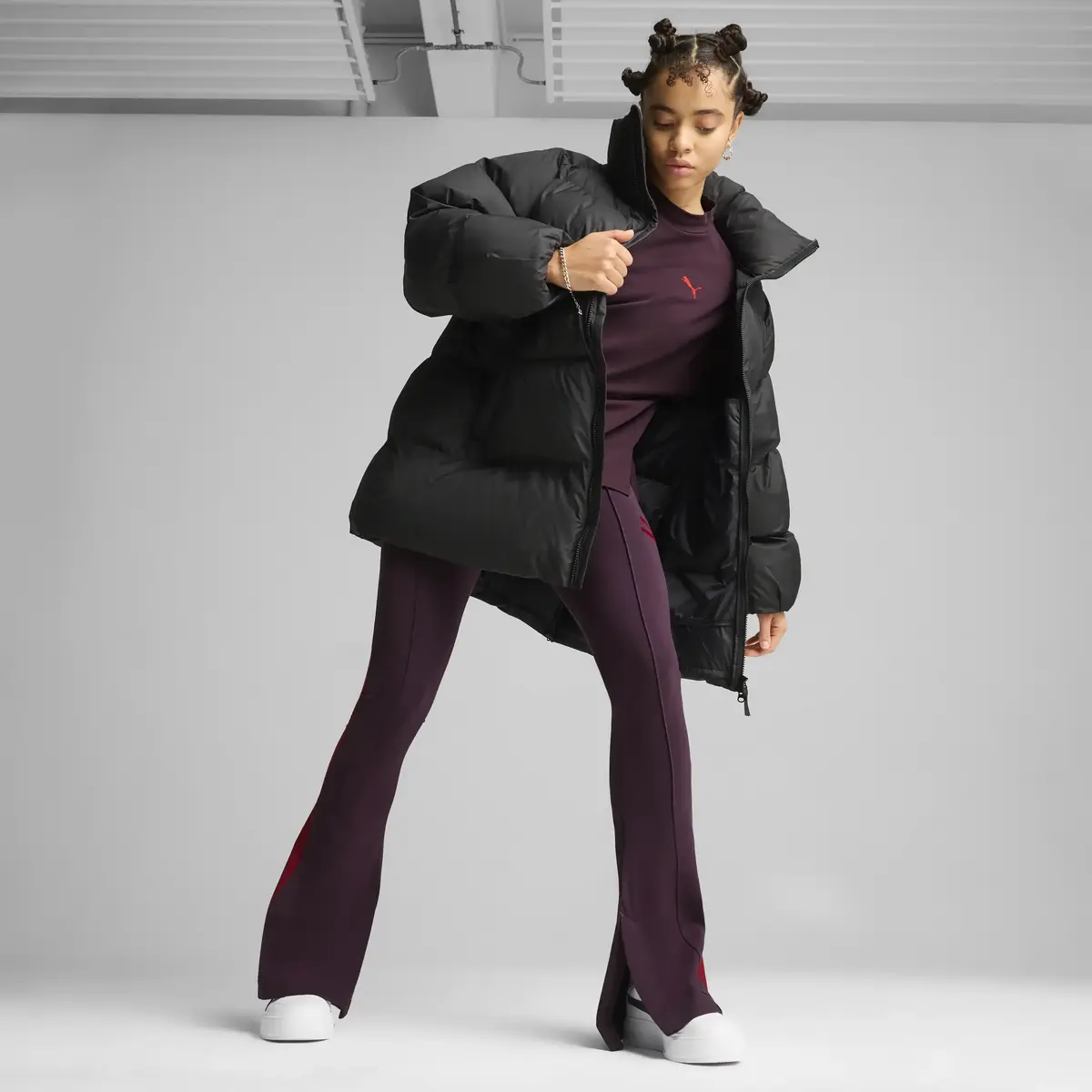 Puma Oversized Puffer Jacket Siyah Kadın Mont