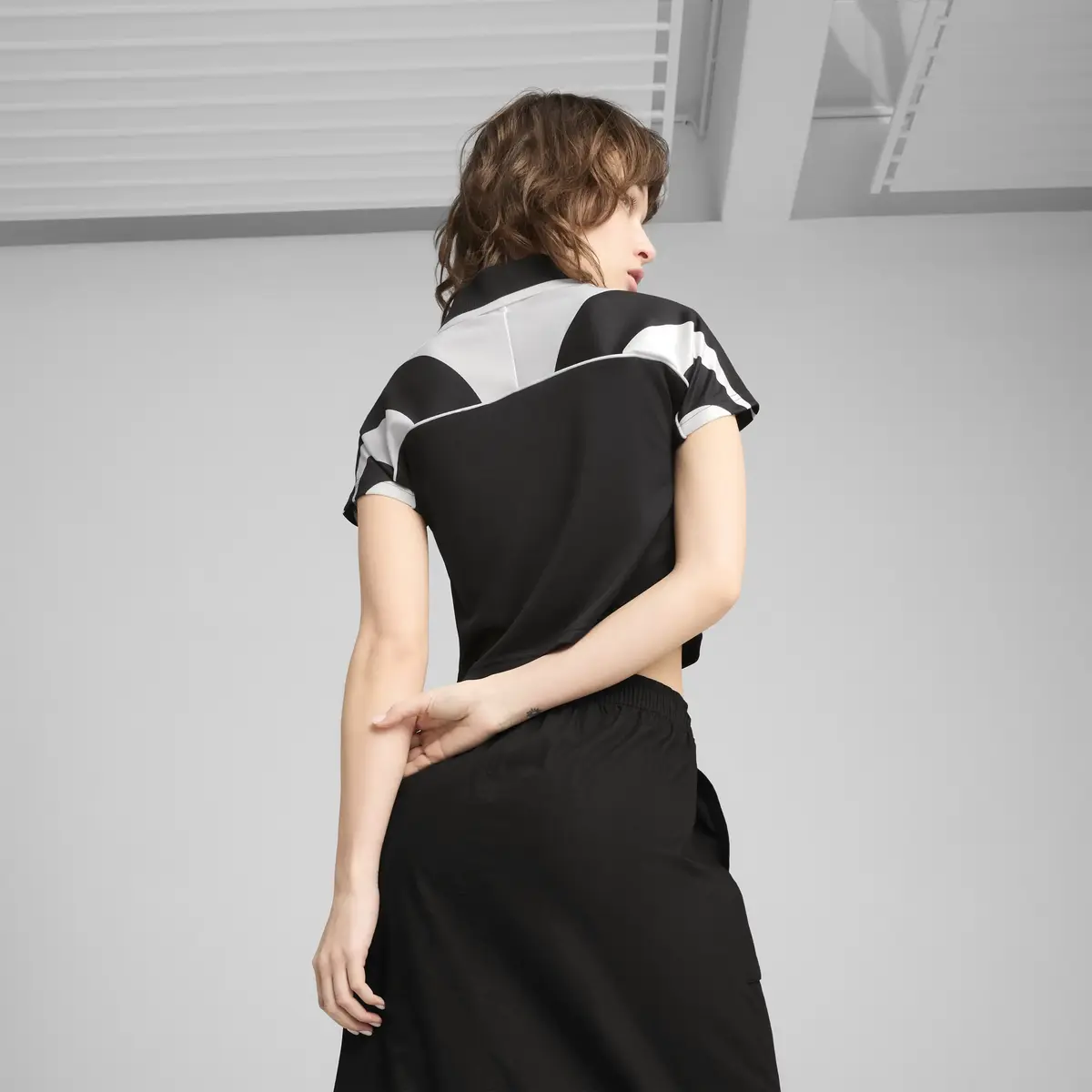 PUMA FUTURE.PUMA.ARCHIVE Jersey Siyah Kadın Crop
