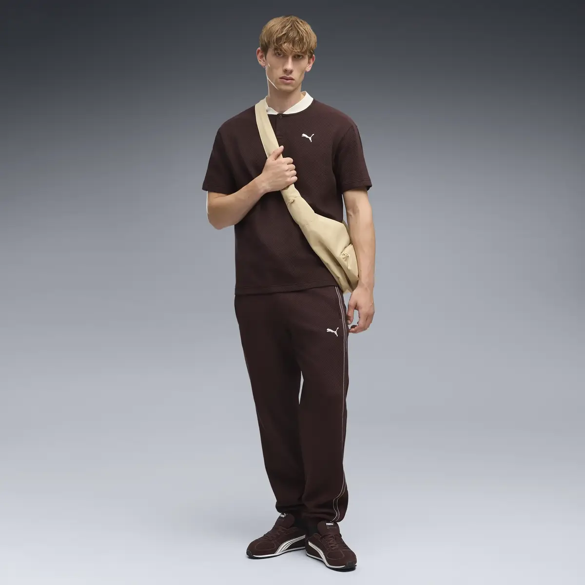 PUMA PUMA CLASS Relaxed Material Kahverengi Erkek T-Shirt