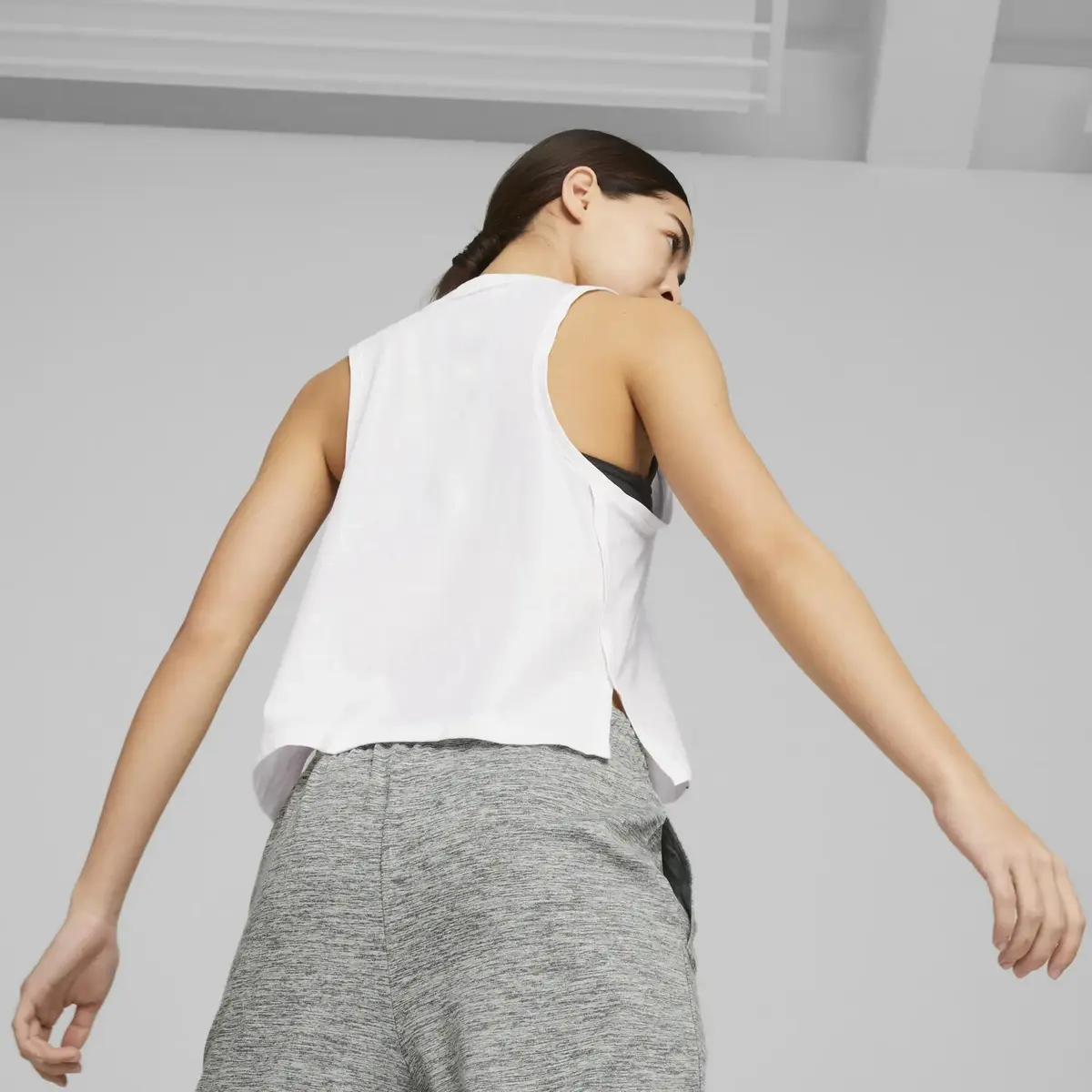 Puma Fit Tri-blend Tank Beyaz Kadın Performans T-Shirt