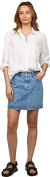 Tommy Hilfiger DNM MINI SKIRT HW AL, 1A8 Mavi Kadın Elbise-Etek